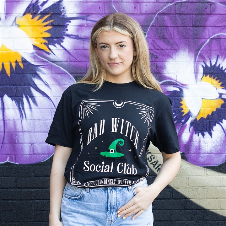 Green Bad Witch Social Club Unisex T-shirt Size L