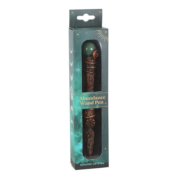 Abundance Green Aventurine Crystal Wand Pen.