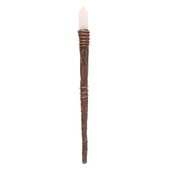 Thin Energy Clearing Aura Quartz Crystal Wand.