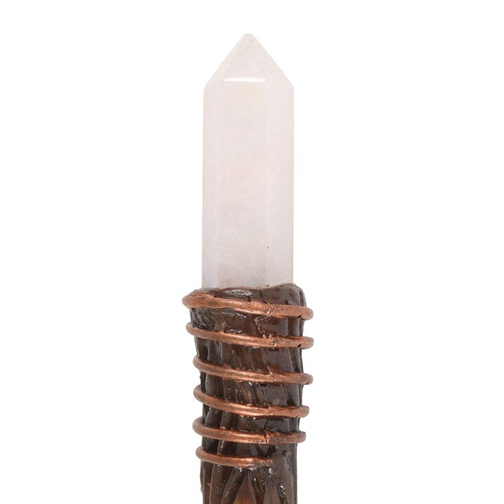 Thin Energy Clearing Aura Quartz Crystal Wand.
