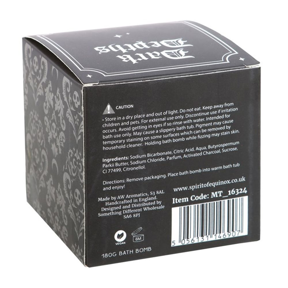 Dark Depths Black Charcoal Bath Bomb.