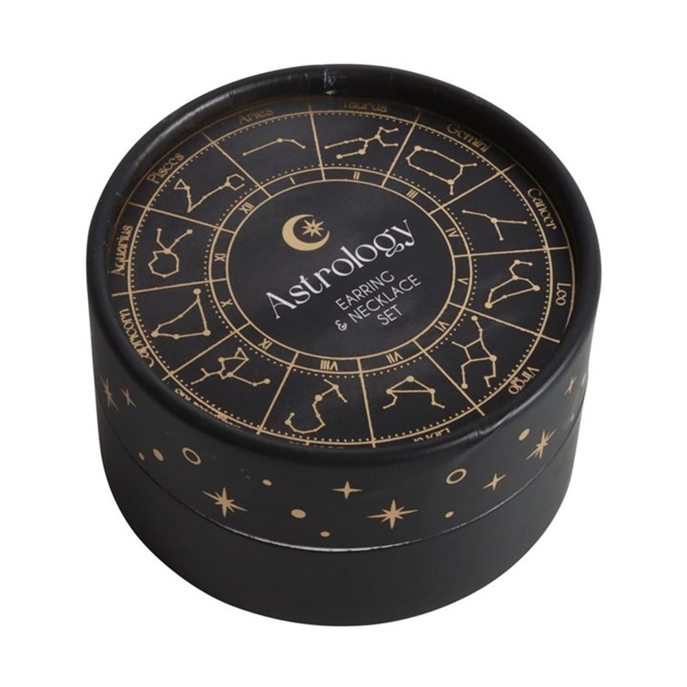 Astrology Wheel Earring and Necklace Set.