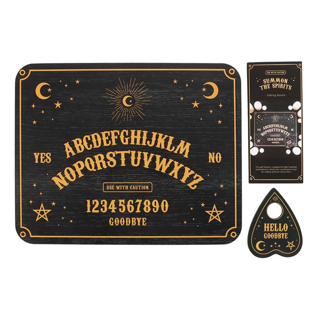 Black Talking Board with Planchette.