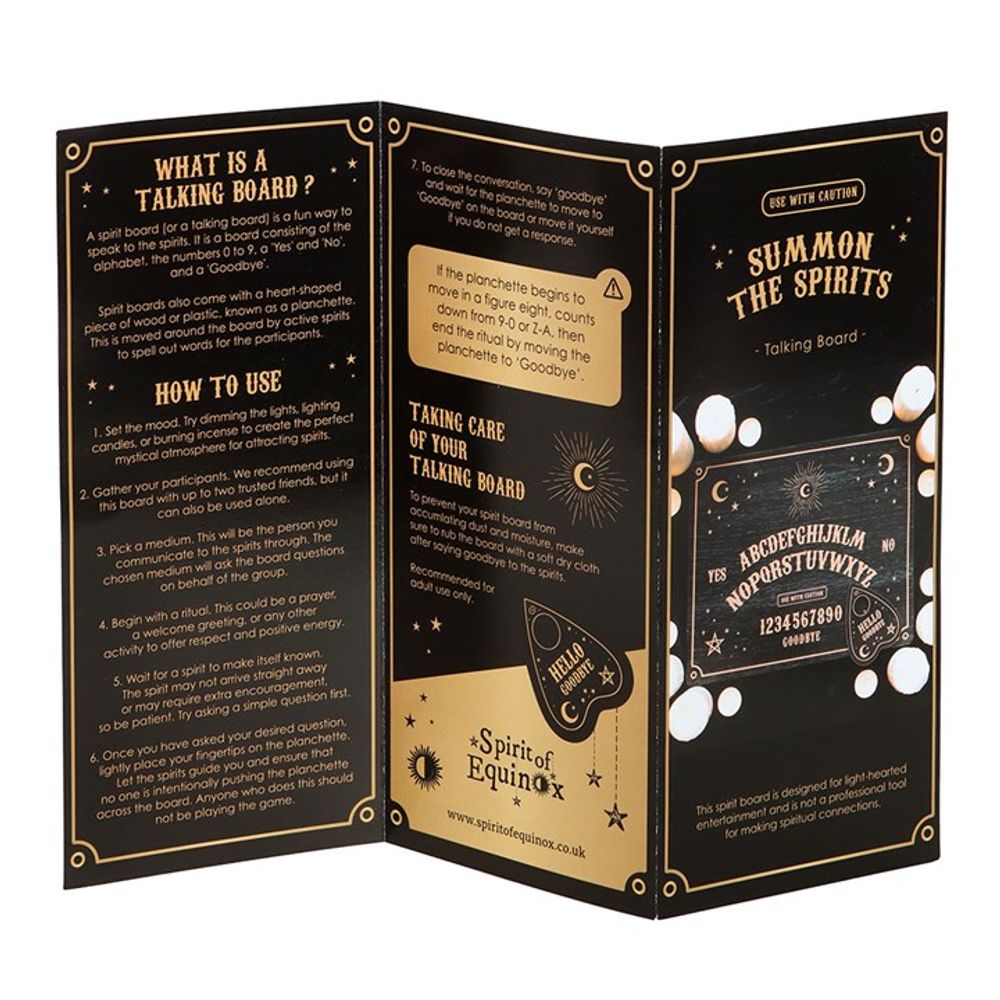Black Talking Board with Planchette.