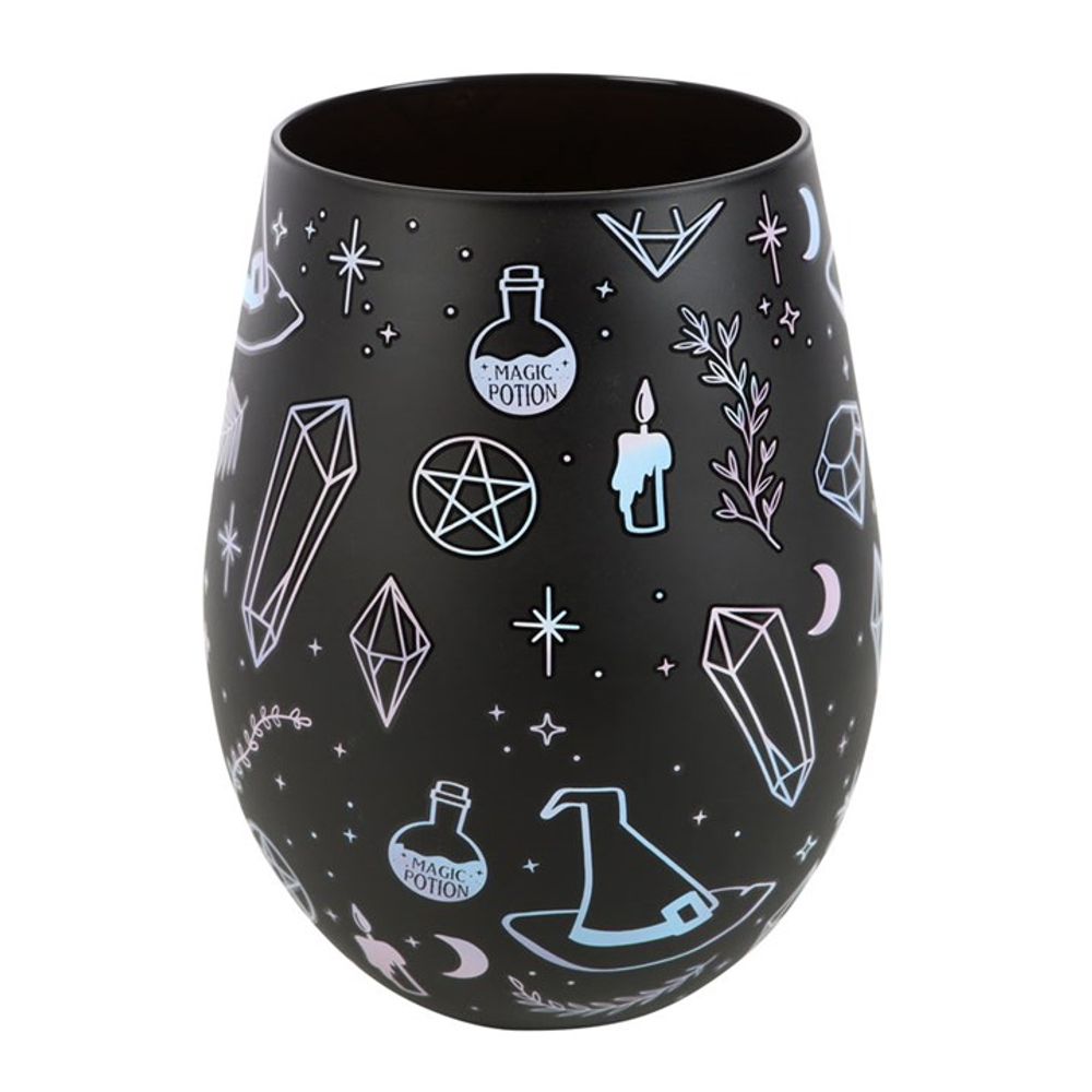 Crystal Witch Print Stemless Glass.