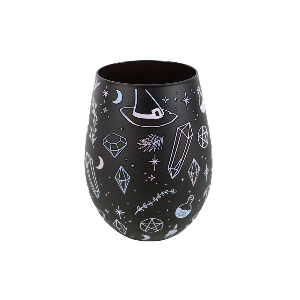 Crystal Witch Print Stemless Glass.