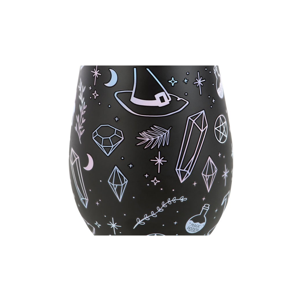 Crystal Witch Print Stemless Glass.