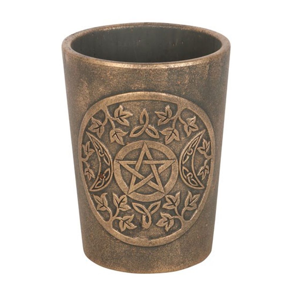 Triple Moon Bronze Terracotta Plant Pot by Lisa Parker.