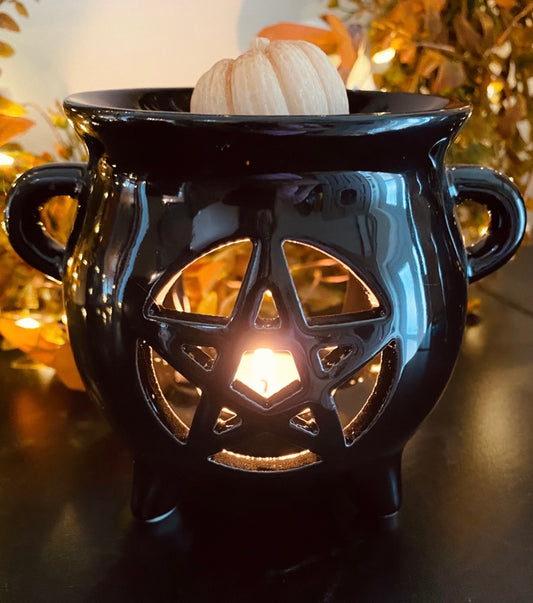 Pentagram Cauldron Oil Burner - Wicked Witcheries