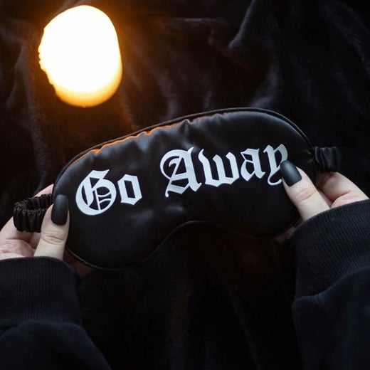 Go Away Gothic Satin Sleep Mask - Wicked Witcheries
