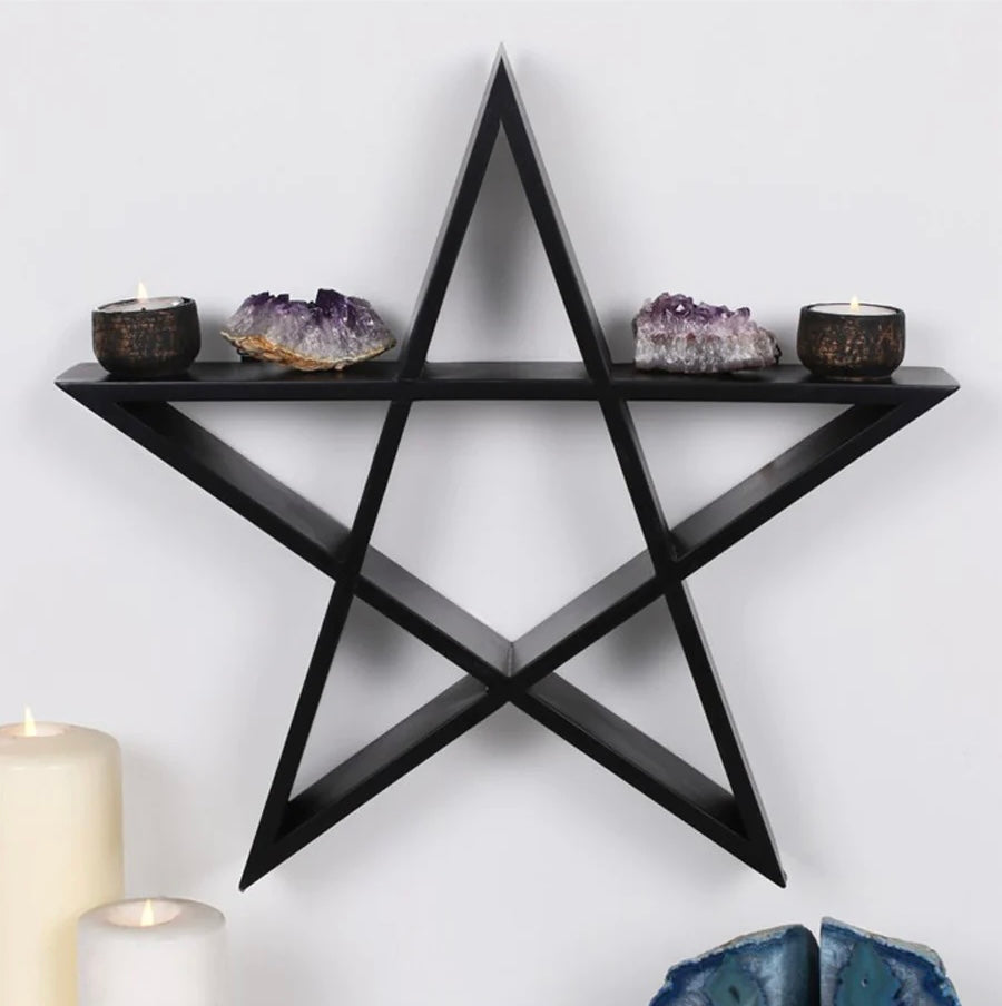Pentagram Wall Art Shelf - Wicked Witcheries