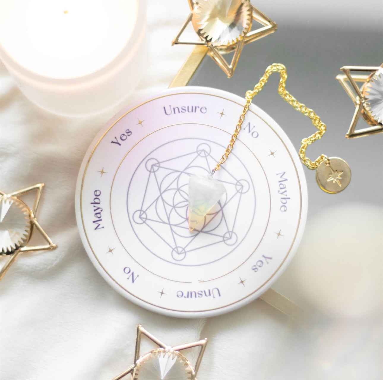 Opalite Pendulum Divination Kit - Wicked Witcheries