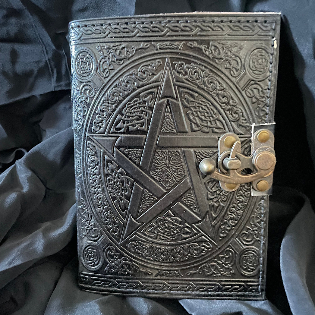 Pentagram Leather Journal - Wicked Witcheries