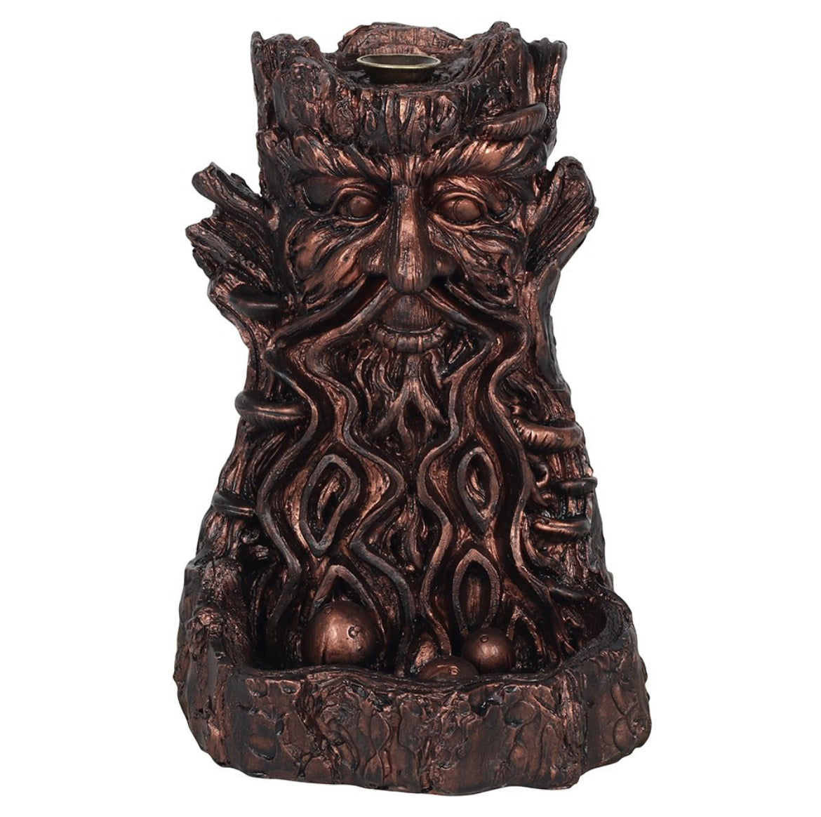 Bronze Effect Tree Man Backflow Incense Burner - Wicked Witcheries