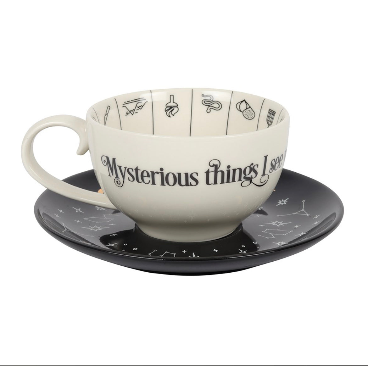 Fortune Telling Ceramic Teacup - Wicked Witcheries