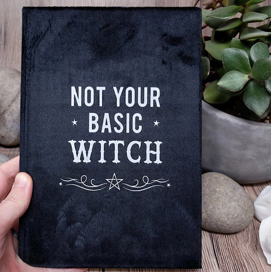 Not Your Basic Witch Velvet A5 Notebook - Wicked Witcheries