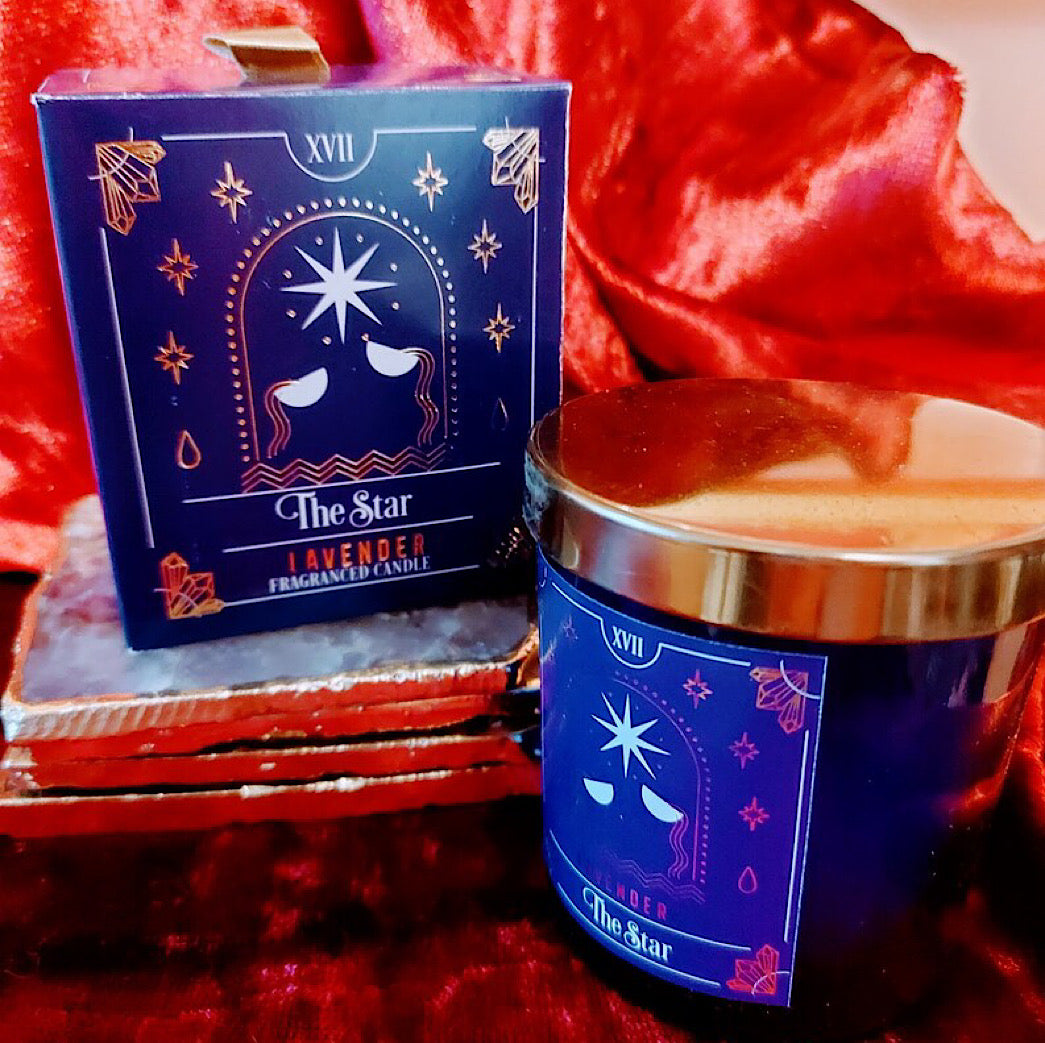 The Star Lavender Tarot Candle - Wicked Witcheries