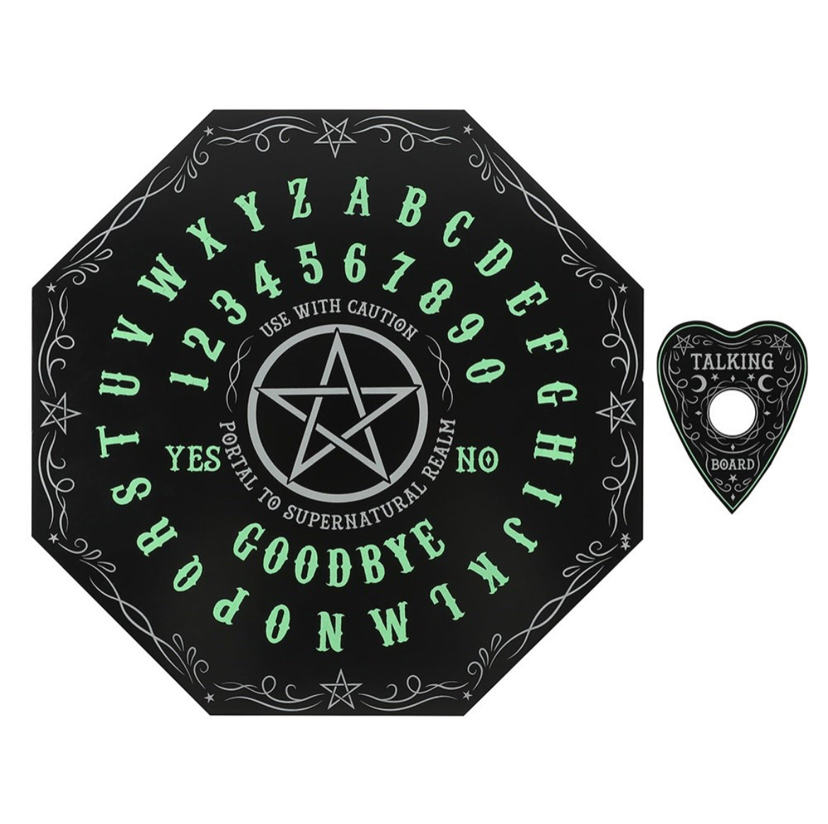 Glow in the Dark Octagon Ouija Board - Wicked Witcheries
