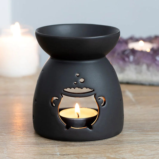 Black Cauldron Cut Out Oil Burner - Wicked Witcheries