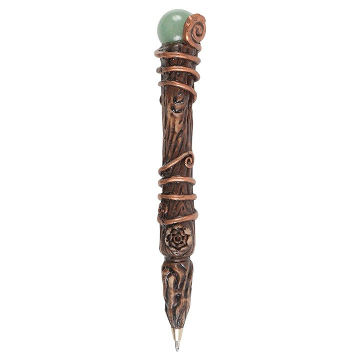 Abundance Green Aventurine Crystal Wand Pen.