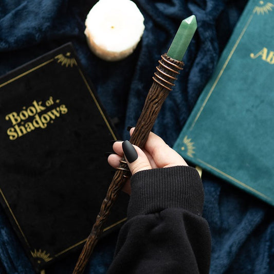 Thin Abundance Green Aventurine Crystal Wand.