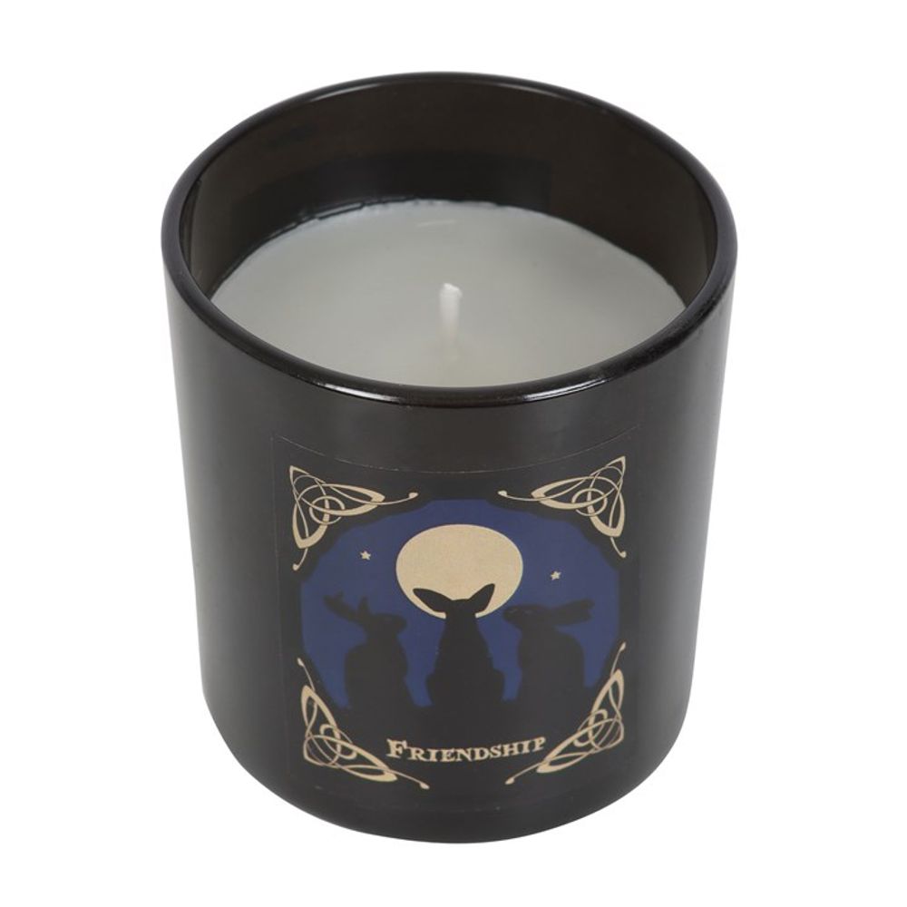 'Moon Gazing Hares' Friendship Candle by Lisa Parker - Wicked Witcheries