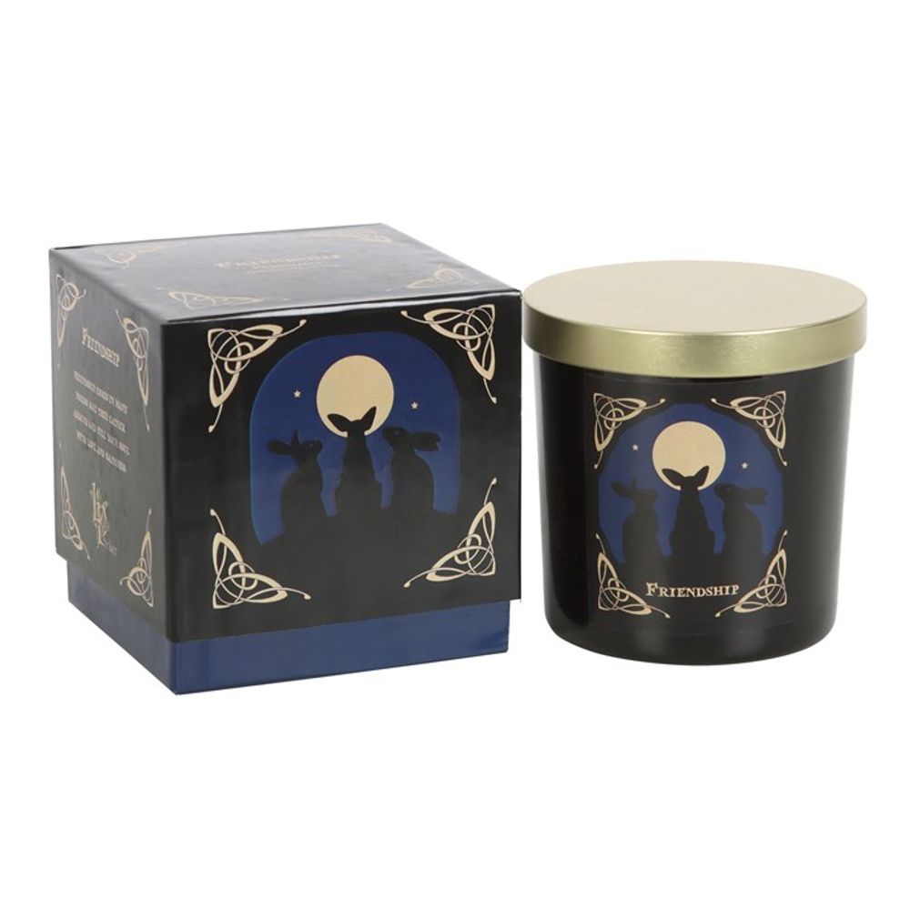 'Moon Gazing Hares' Friendship Candle by Lisa Parker - Wicked Witcheries