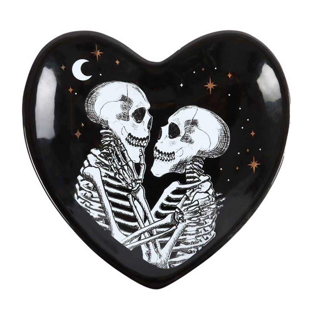 Skeleton Couple Heart Trinket Dish - Wicked Witcheries