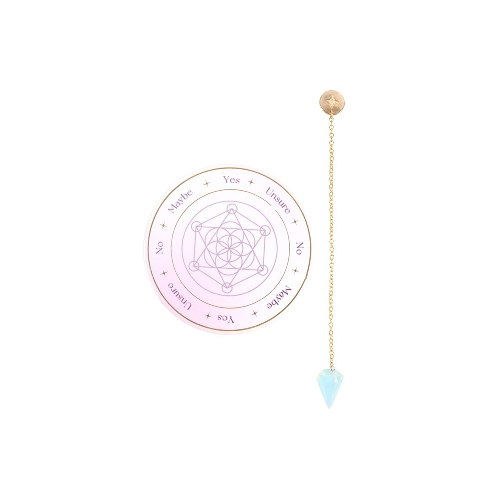 Opalite Pendulum Divination Kit - Wicked Witcheries