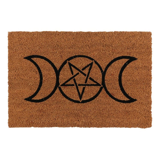 Natural Triple Moon Doormat - Wicked Witcheries