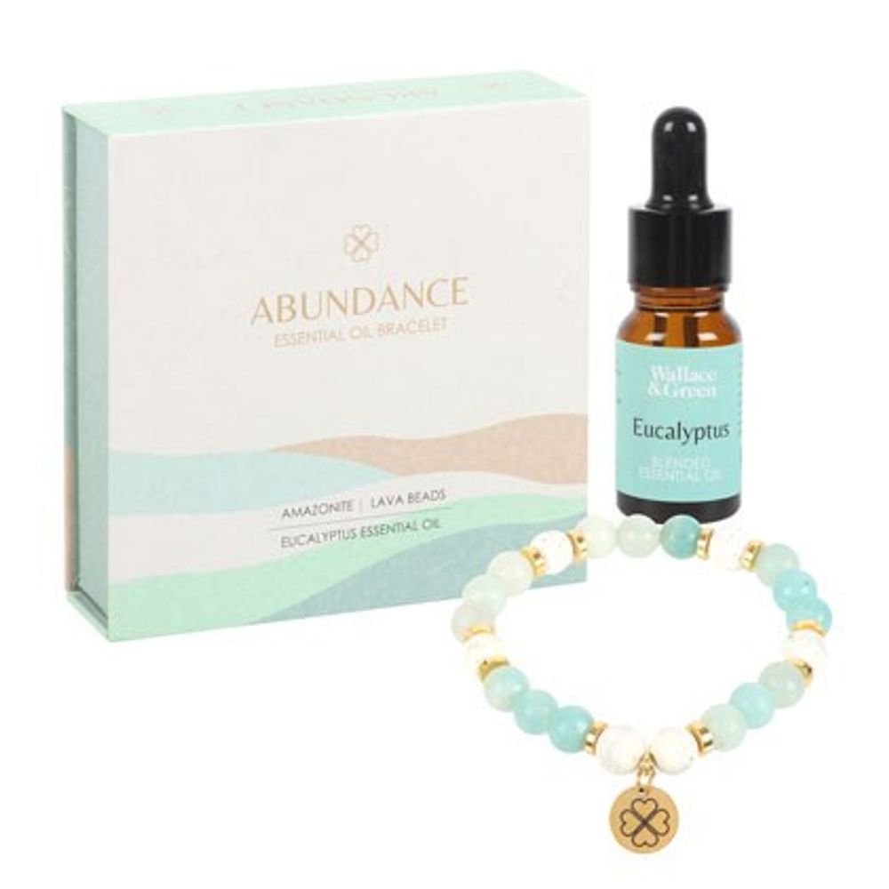 Abundance Amazonite Crystal Essential Oil Bracelet.