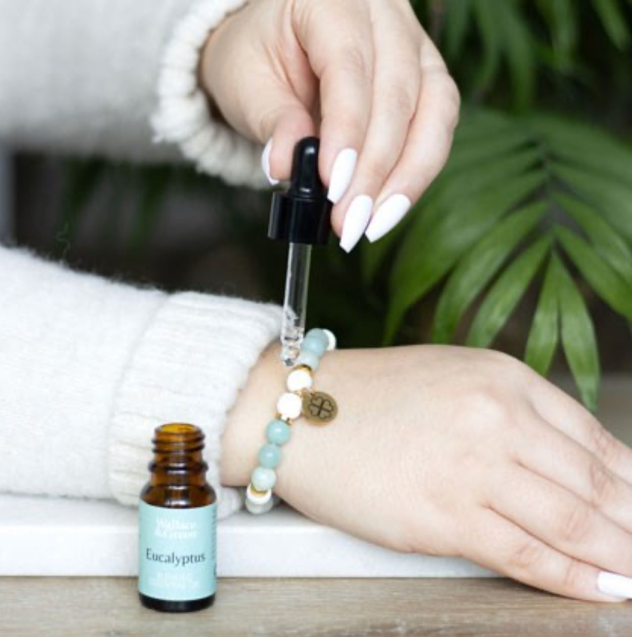 Abundance Amazonite Crystal Essential Oil Bracelet.
