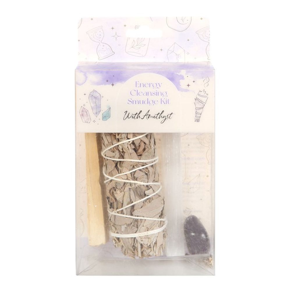 Smudge Kit with Amethyst Crystal.