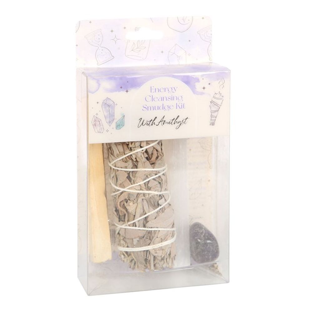 Smudge Kit with Amethyst Crystal.