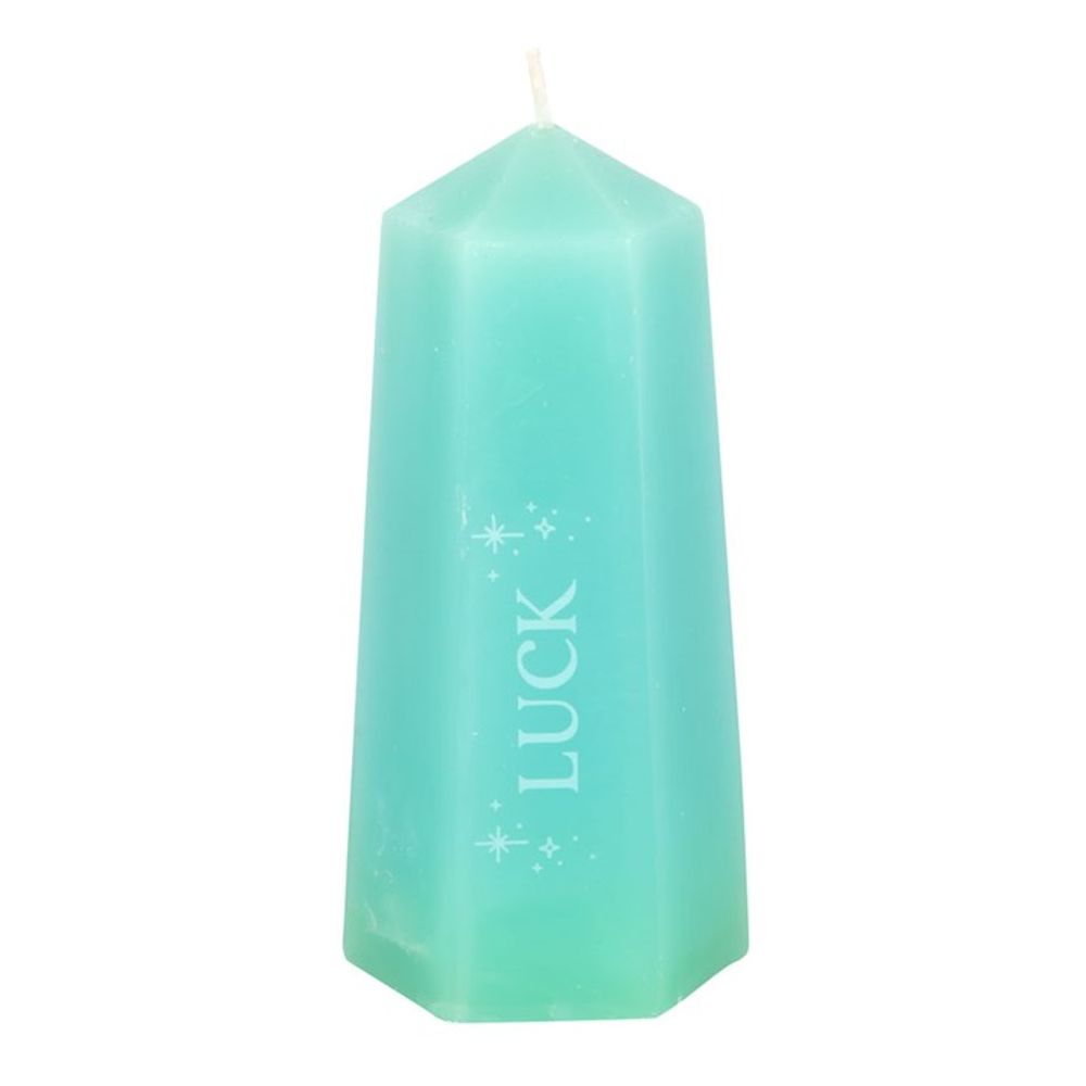 Luck Crystal Candle with Rough Green Aventurine.
