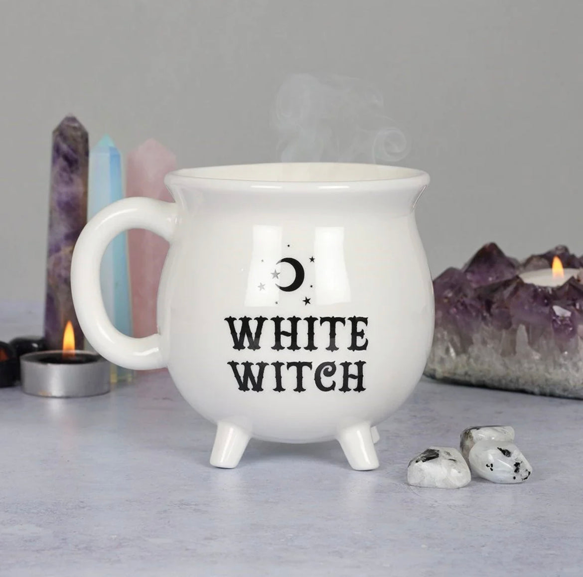 White Witch Cauldron Mug - Wicked Witcheries