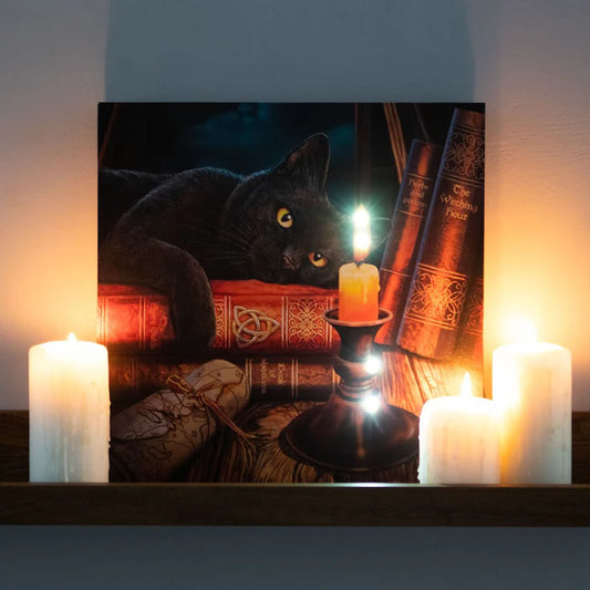 The Witching Hour Light Up Canvas Plaque by Lisa Parker - Wicked Witcheries