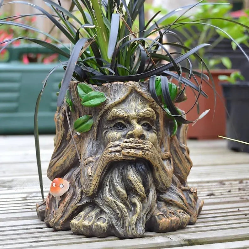 14cm Green Man Plant Pot - Wicked Witcheries