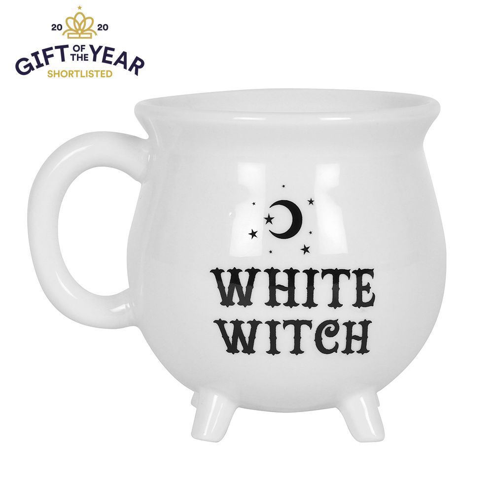 White Witch Cauldron Mug - Wicked Witcheries