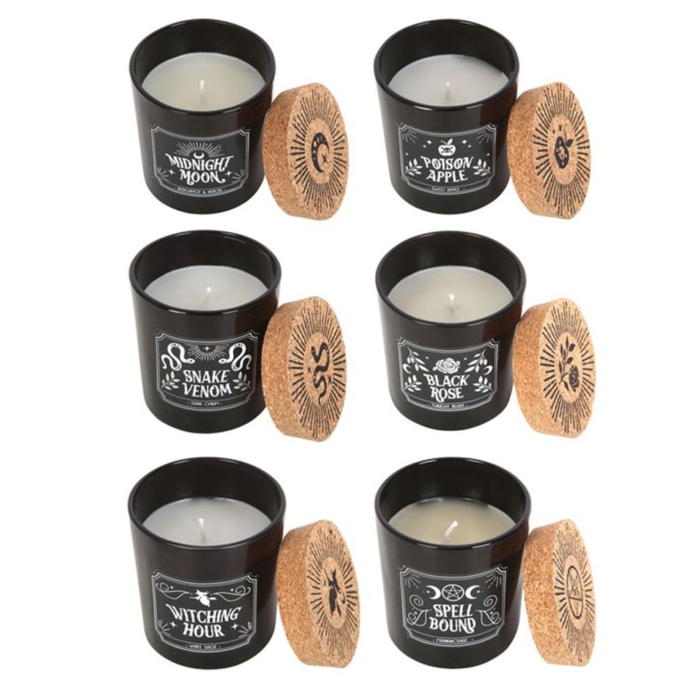 Set of 6 Midnight Ritual Candles - Wicked Witcheries