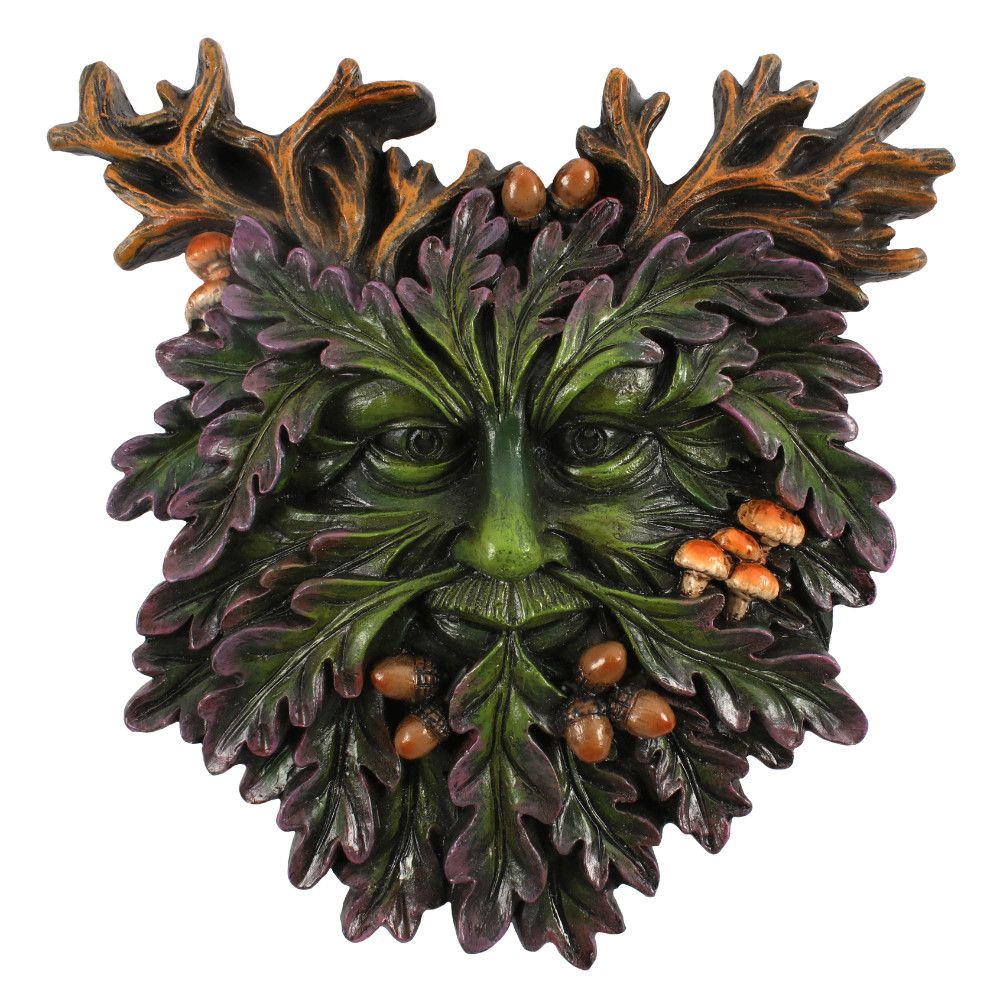 Green Man Small Face Plaque - Wicked Witcheries