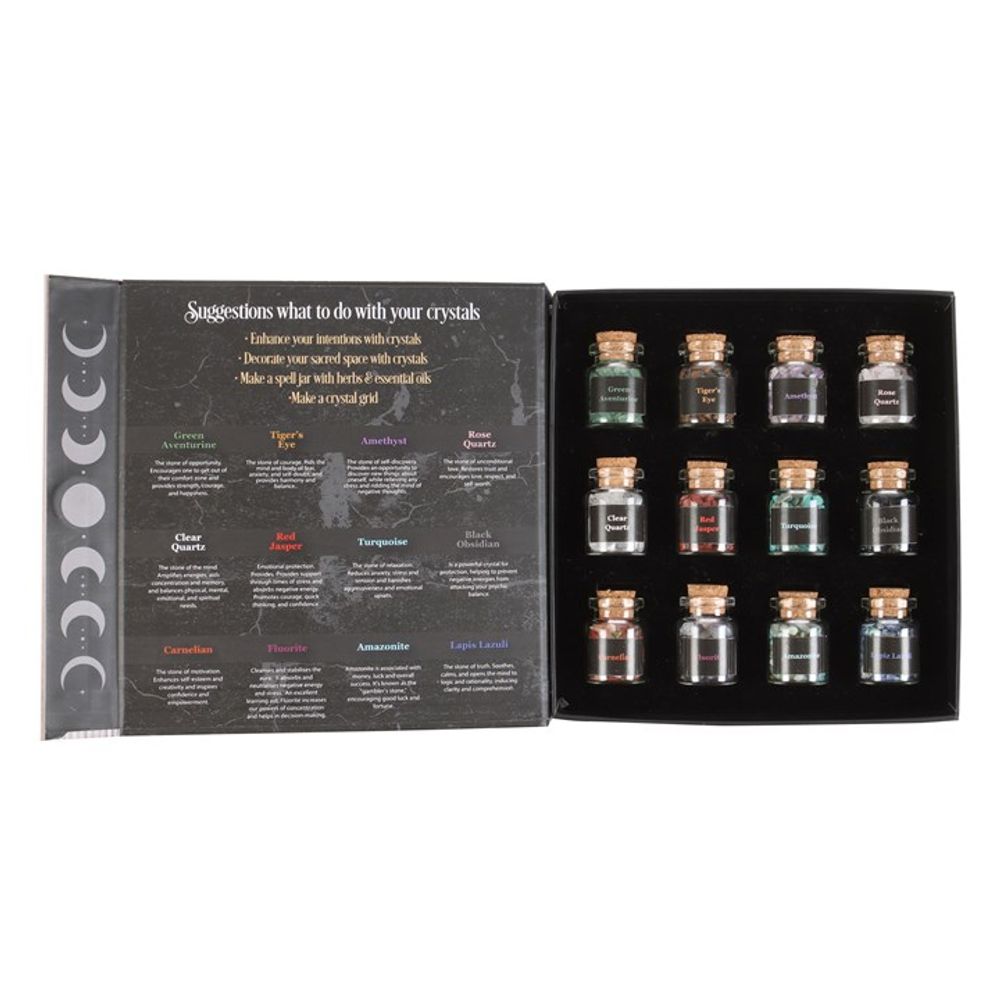 Crystals for Spells Crystal Chip Bottle Gift Set - Wicked Witcheries