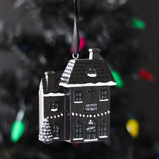 Haunted Holiday House Resin Christmas Decoration - Wicked Witcheries
