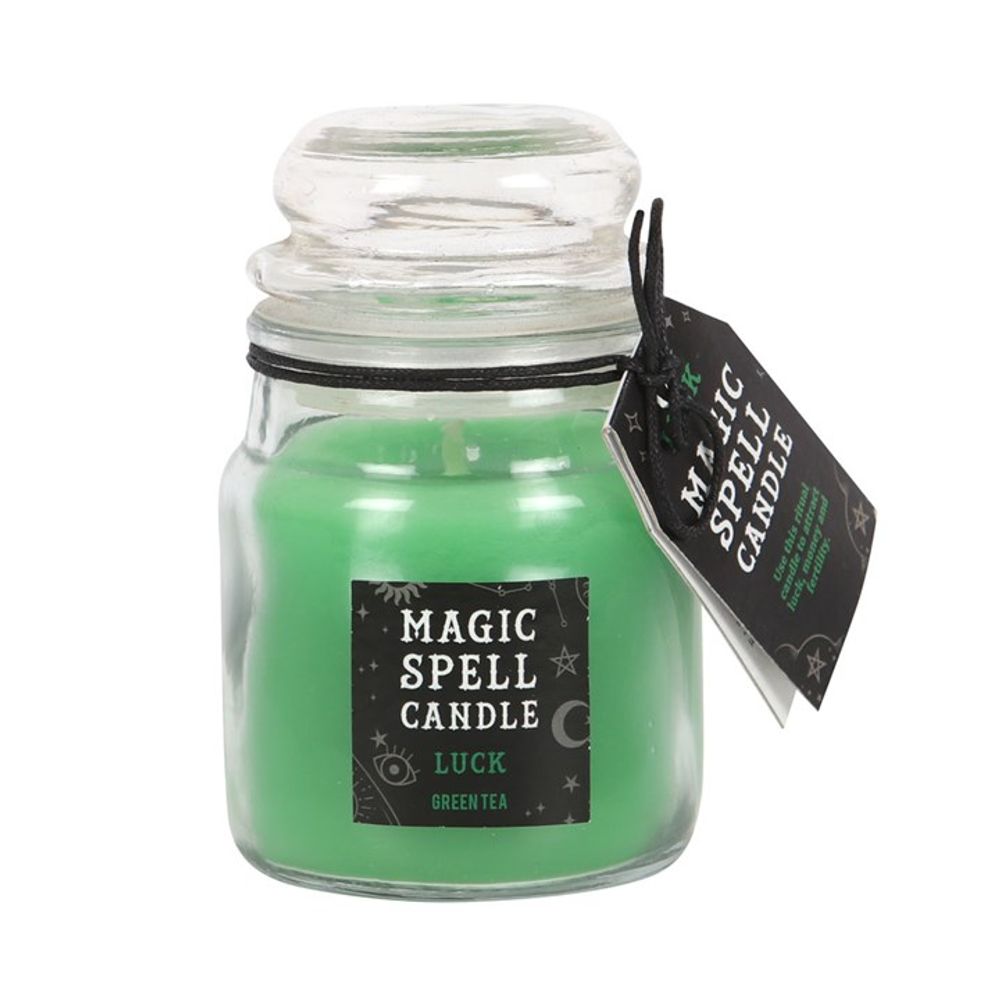 Green Tea 'Luck' Spell Candle Jar - Wicked Witcheries