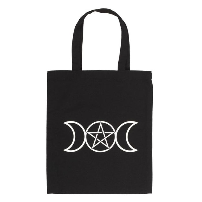 Triple Moon Cotton Tote Bag - Wicked Witcheries