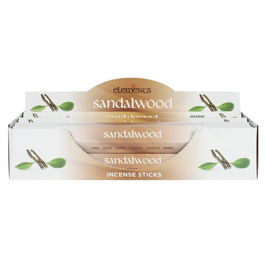 Set of 6 Packets of Elements Sandalwood Incense Sticks - Wicked Witcheries