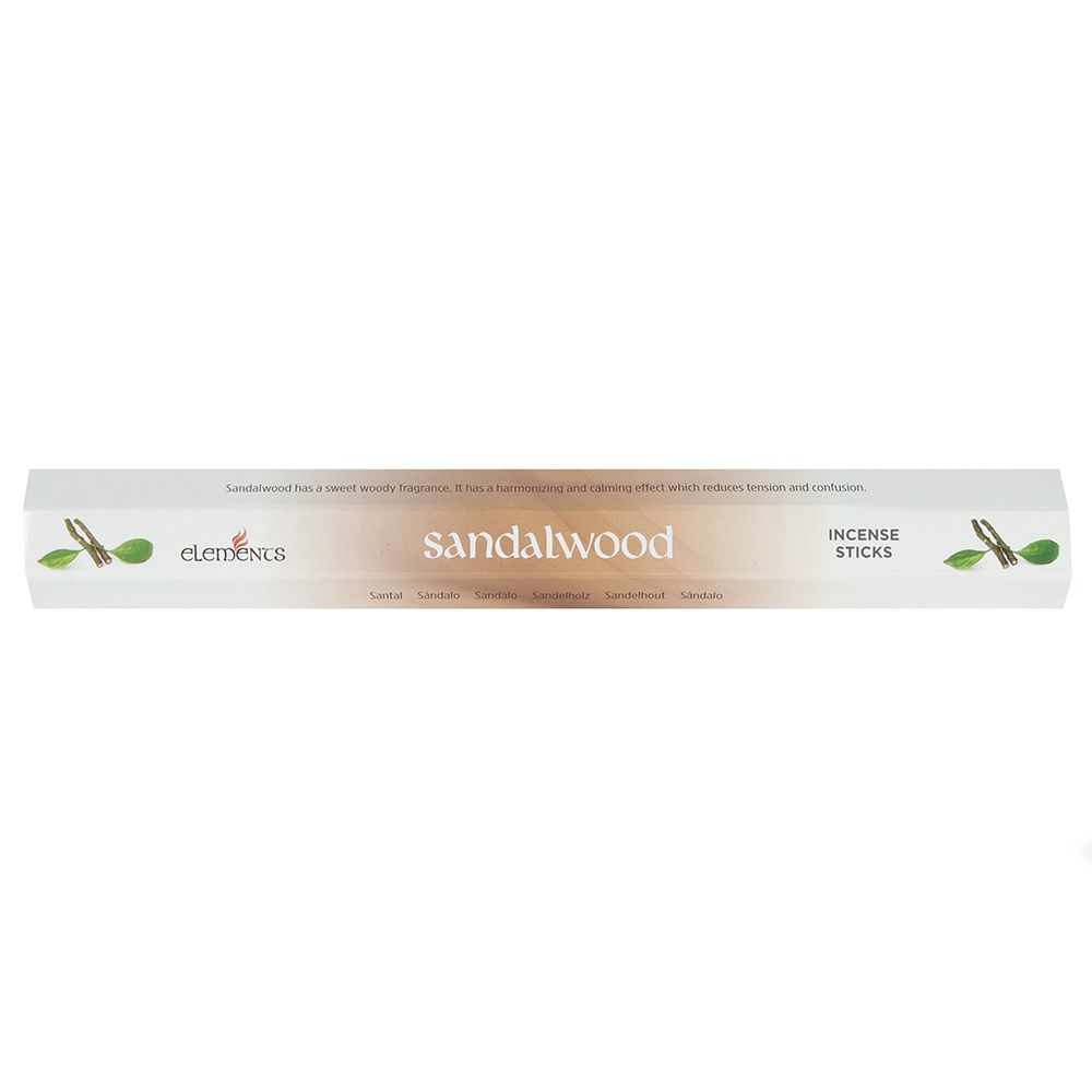 Set of 6 Packets of Elements Sandalwood Incense Sticks - Wicked Witcheries