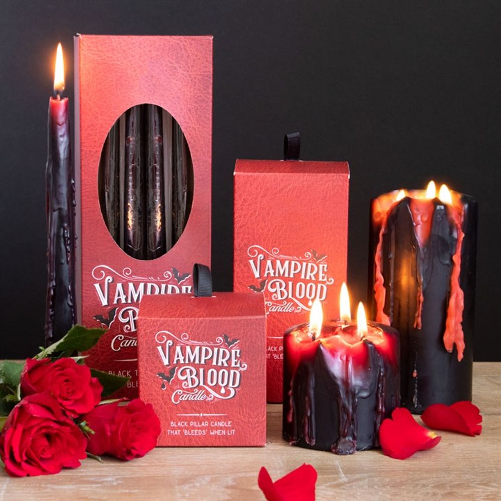 Set of 8 Vampire Blood Taper Candles - Wicked Witcheries