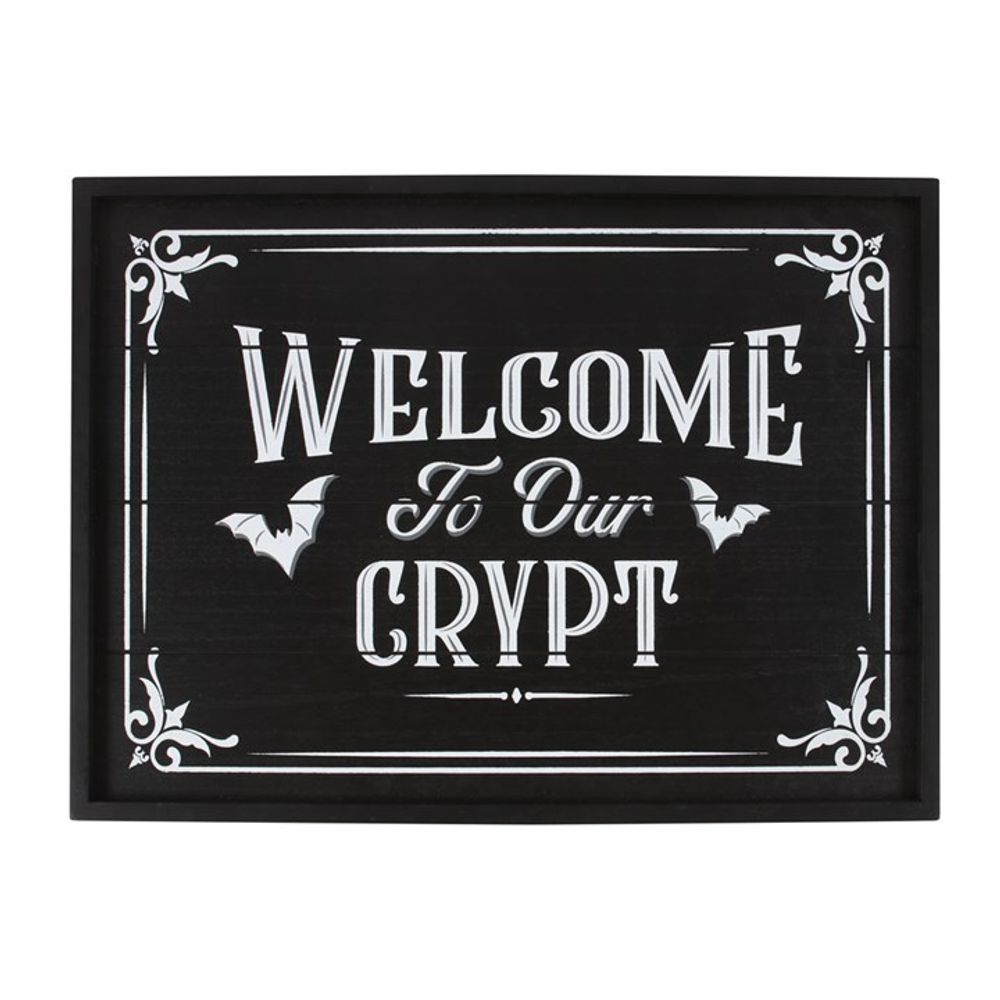 Welcome To Our Crypt Wall Plaque - Wicked Witcheries