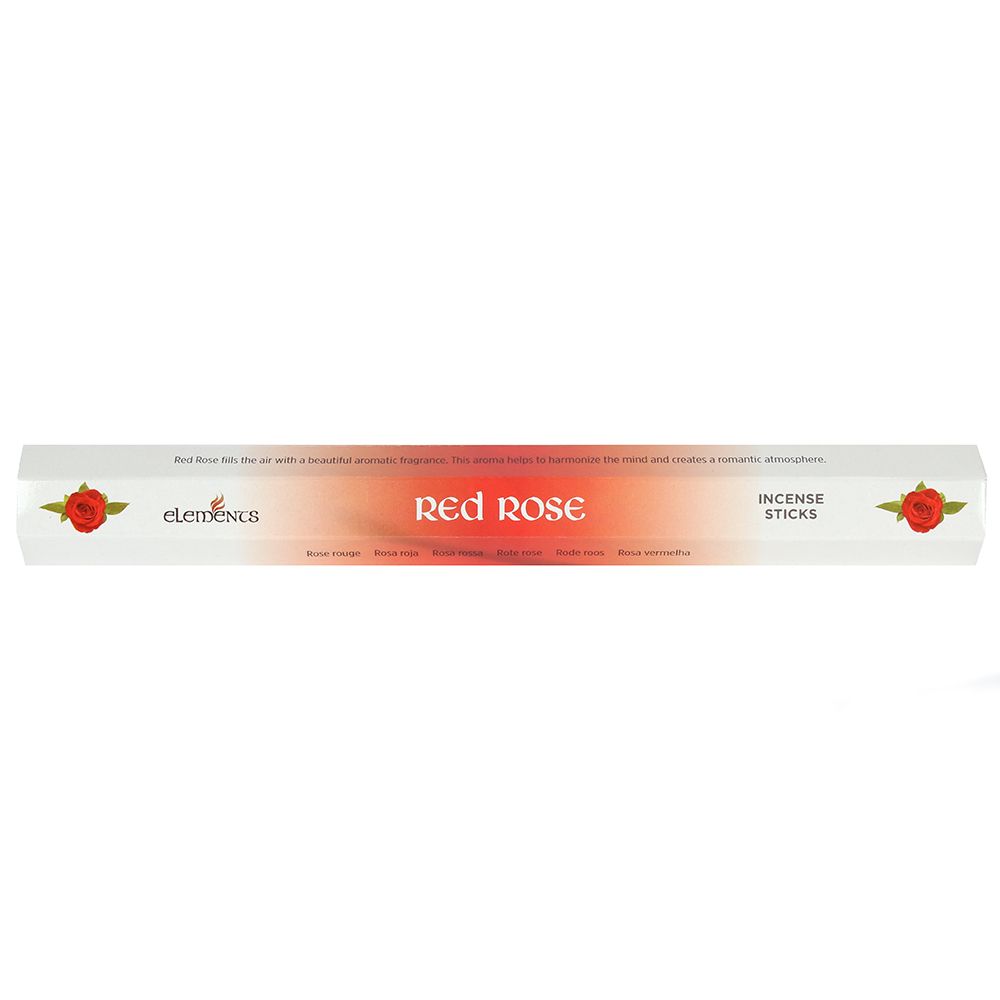 Set of 6 Packets of Elements Red Rose Incense Sticks - Wicked Witcheries